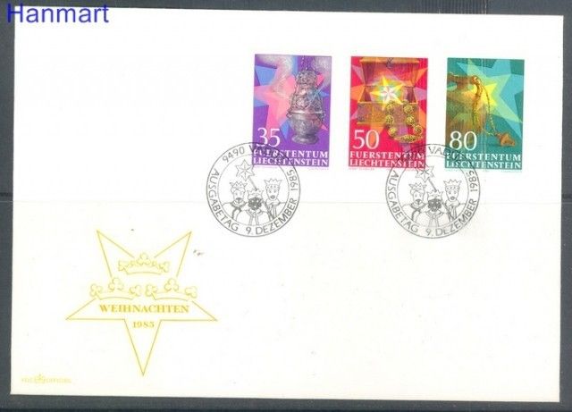Znaczek Liechtenstein 1985 Mi 884-886 FDC