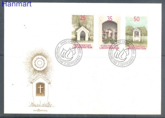 Znaczek Liechtenstein 1988 Mi 951-953 FDC