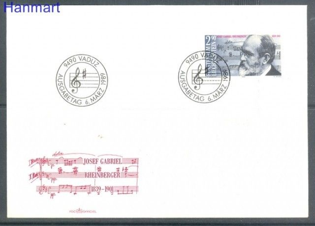 Znaczek Liechtenstein 1989 Mi 963 FDC