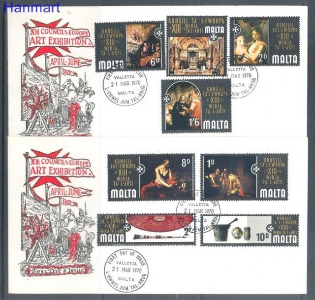 Znaczek Malta 1970 Mi 401-408 FDC