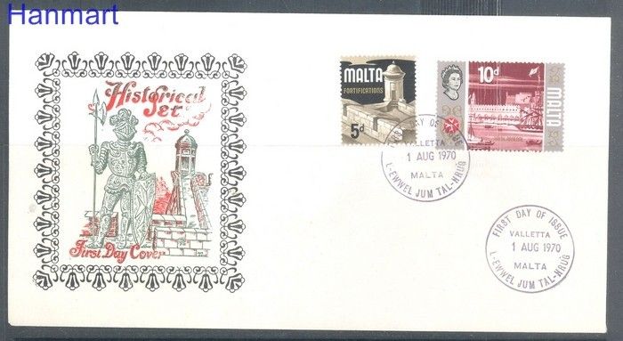 Znaczek Malta 1970 Mi 412-413 FDC