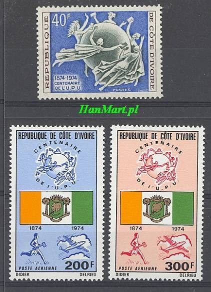 Znaczek Wybrzeże Kości Słoniowej 1974 Mi 458-460 Czyste **