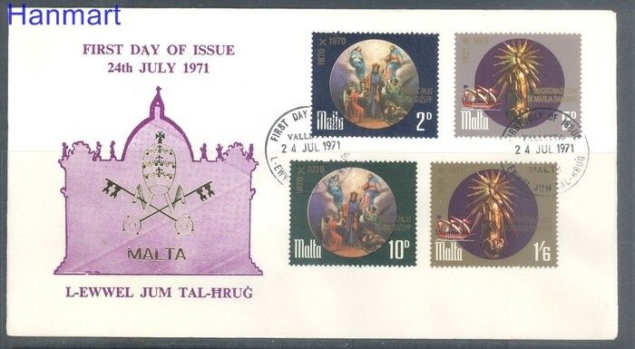 Znaczek Malta 1971 Mi 425-428 FDC