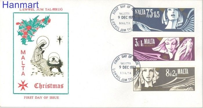 Znaczek Malta 1972 Mi 454-456 FDC