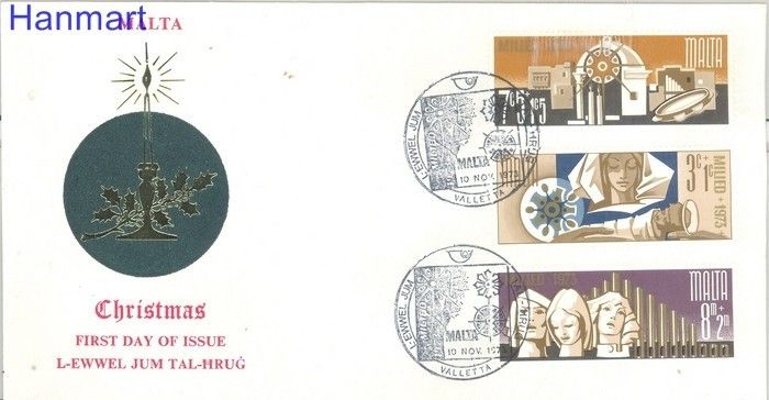 Znaczek Malta 1973 Mi 478-480 FDC