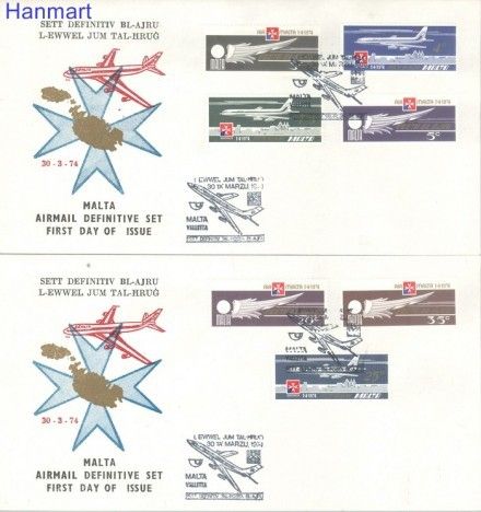 Znaczek Malta 1974 Mi 486-492 FDC
