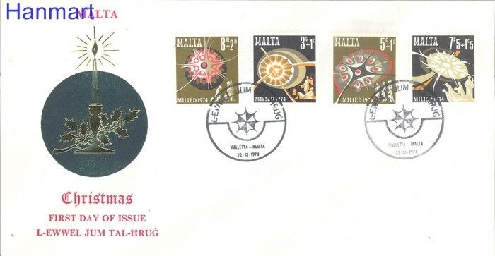 Znaczek Malta 1974 Mi 501-504 FDC