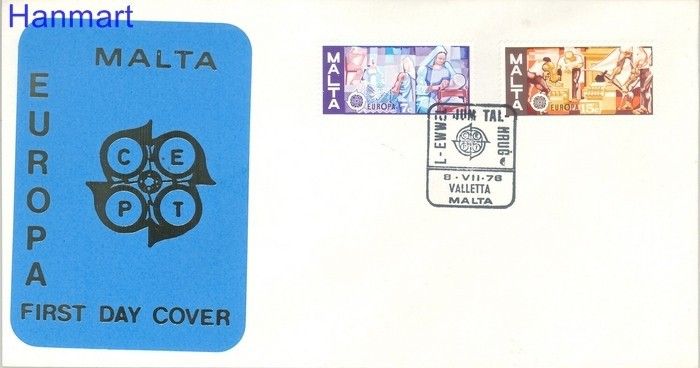 Znaczek Malta 1976 Mi 532-533 FDC
