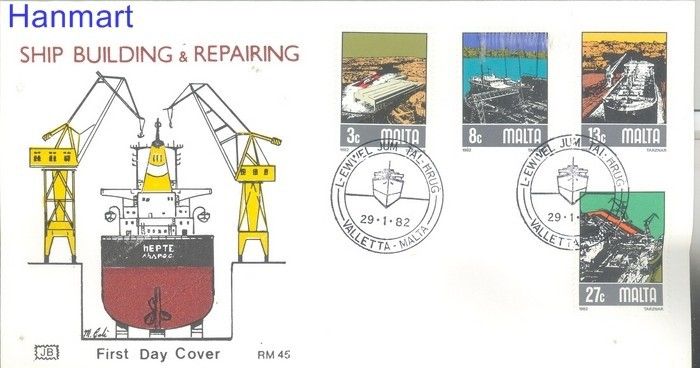 Znaczek Malta 1982 Mi 655-658 FDC