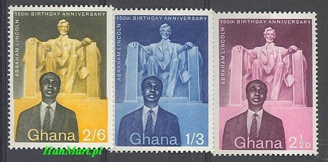 Znaczek Ghana 1959 Mi 39-41 Czyste **