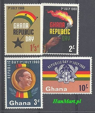 Znaczek Ghana 1960 Mi 80-83 Czyste **