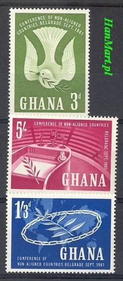Znaczek Ghana 1961 Mi 103-105 Czyste **