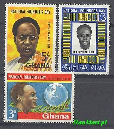 Znaczek Ghana 1961 Mi 106-108 Czyste **