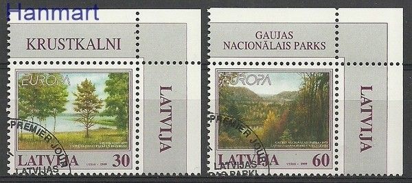 Znaczek Łotwa 1999 Mi 496-497 Stemplowane