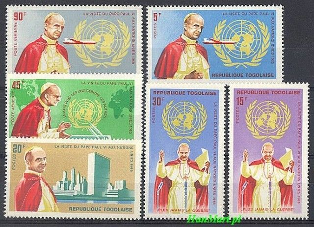 Znaczek Togo 1966 Mi 494-499 Czyste **