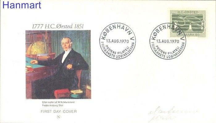 Znaczek Dania 1970 Mi 498 FDC