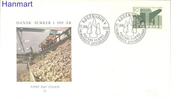 Znaczek Dania 1972 Mi 519 FDC