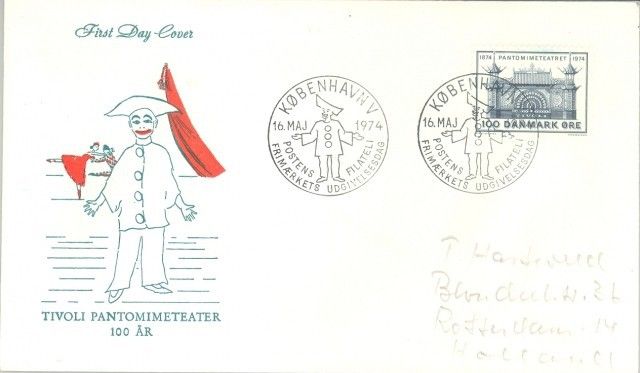 Znaczek Dania 1974 Mi 563 FDC