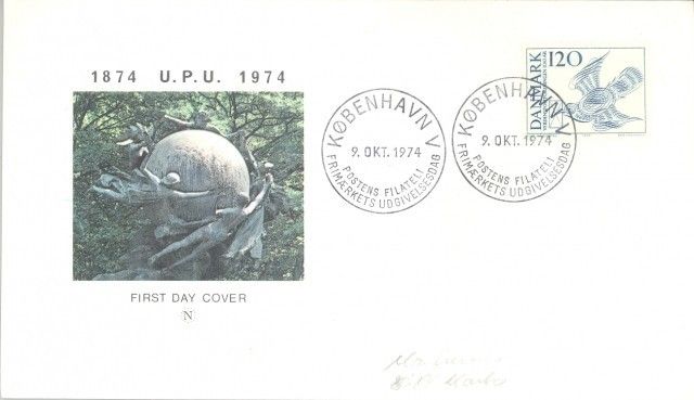 Znaczek Dania 1974 Mi 579 FDC