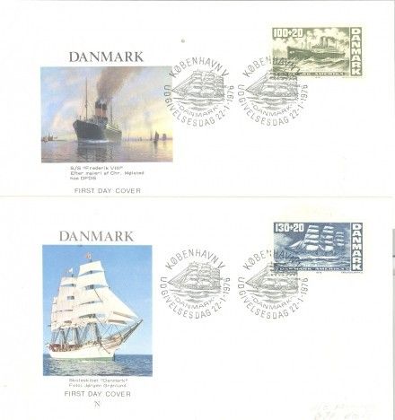 Znaczek Dania 1976 Mi 611-614 FDC