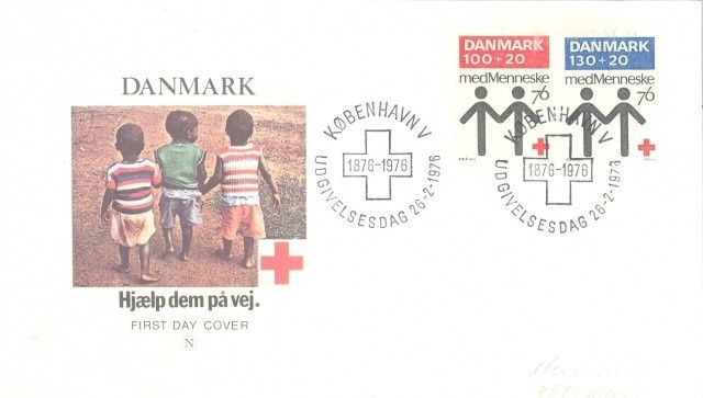 Znaczek Dania 1976 FDC