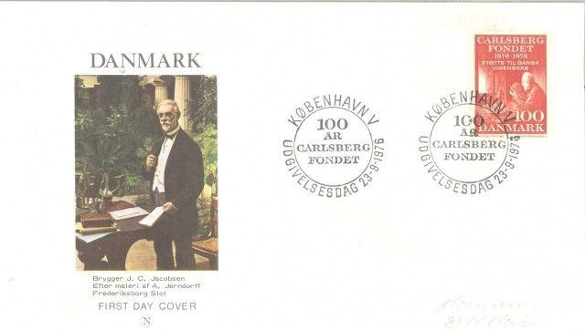 Znaczek Dania 1976 FDC