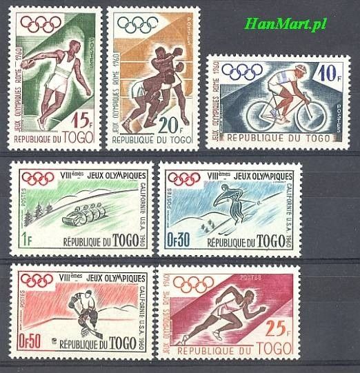 Znaczek Togo 1960 Mi 276-282 Czyste **