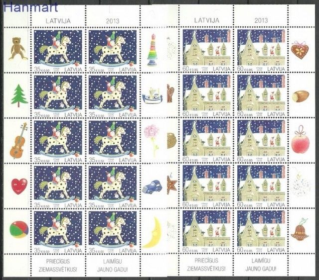 Znaczek Łotwa 2013 Mi ark 880-881 Czyste **