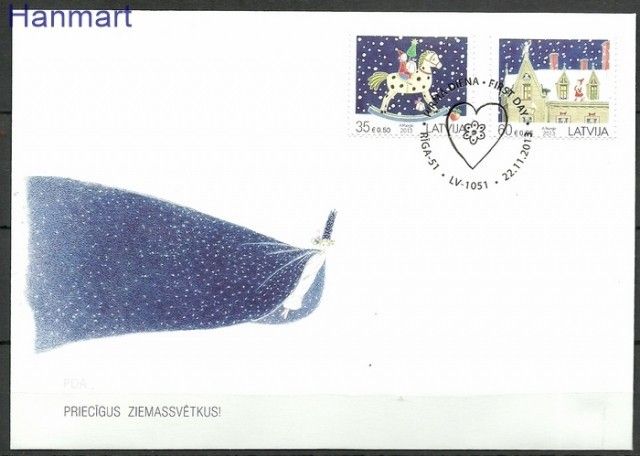 Znaczek Łotwa 2013 Mi 880-881 FDC