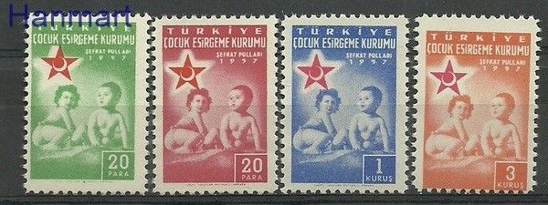 Znaczek Turcja 1957 Mi zwa 229-232 Czyste **