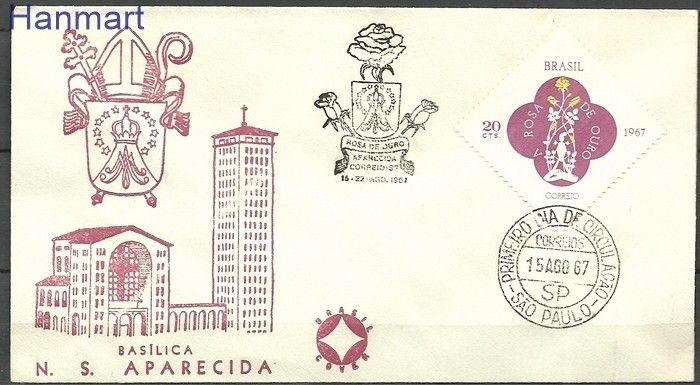 Znaczek Brazylia 1967 Mi 1144 FDC