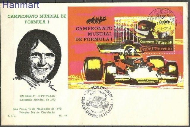 Znaczek Brazylia 1972 Mi bl 31 FDC