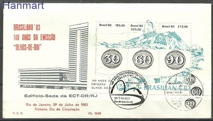 Znaczek Brazylia 1983 Mi bl 55 FDC