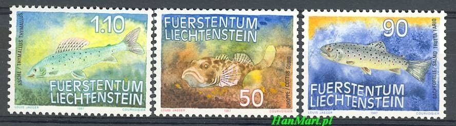 Znaczek Liechtenstein 1987 Mi 922-924 Czyste **