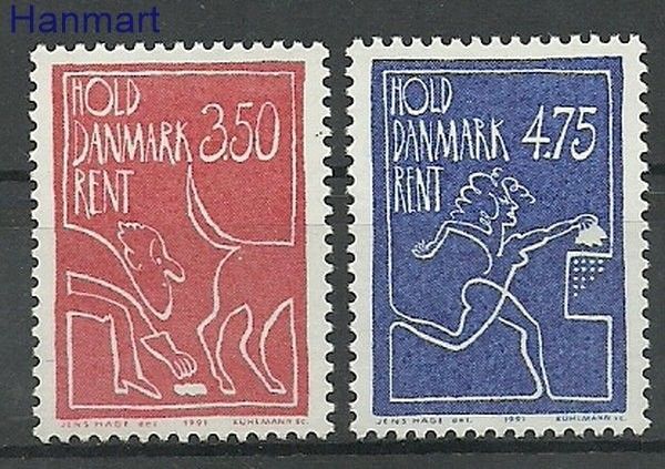 Znaczek Dania 1991 Mi 1010-1011 Czyste **