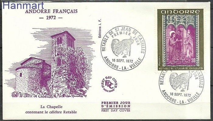 Znaczek Andora Francuska 1972 Mi 242 FDC