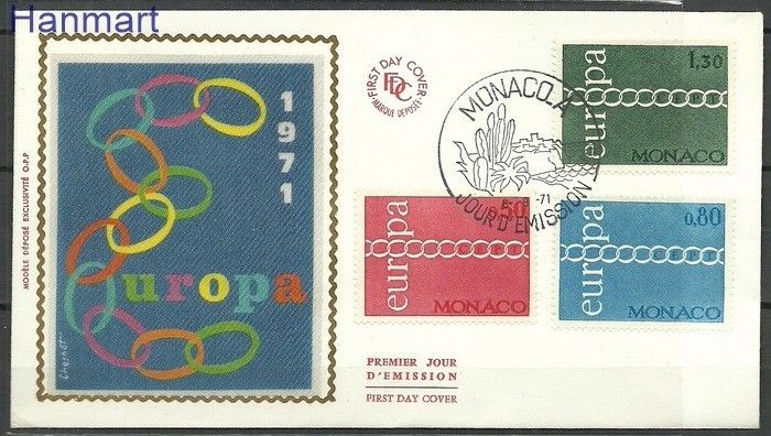 Znaczek Monako 1971 FDC