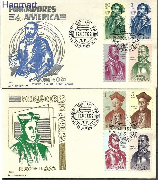 Znaczek Hiszpania 1962 FDC