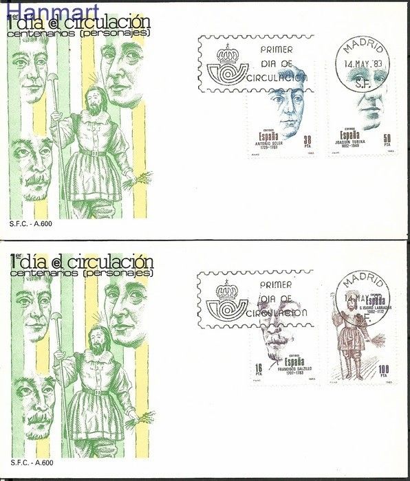 Znaczek Hiszpania 1983 Mi 2587- FDC