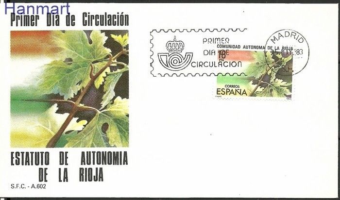 Znaczek Hiszpania 1983 Mi 2592 FDC