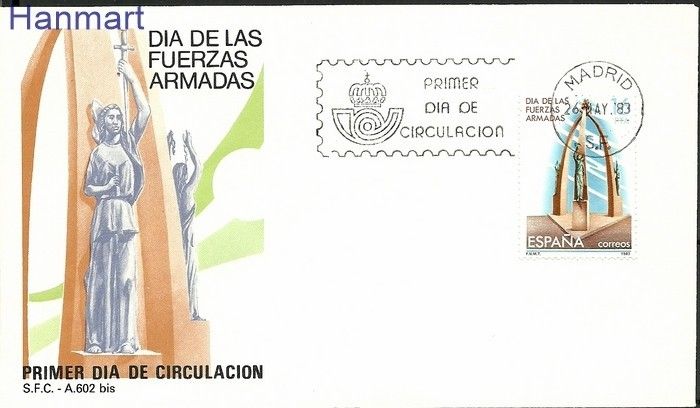 Znaczek Hiszpania 1983 Mi 2593 FDC