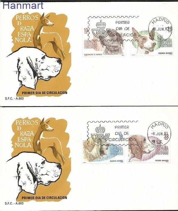 Znaczek Hiszpania 1983 Mi 2594-2597 FDC