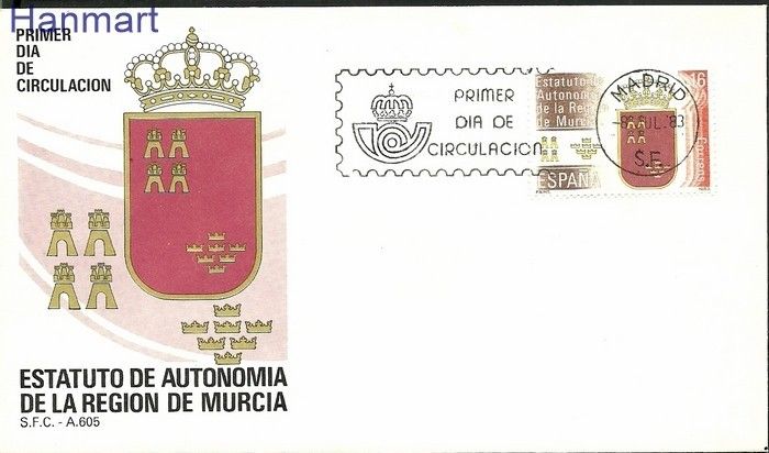 Znaczek Hiszpania 1983 Mi 2601 FDC