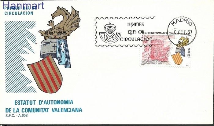 Znaczek Hiszpania 1983 Mi 2605 FDC