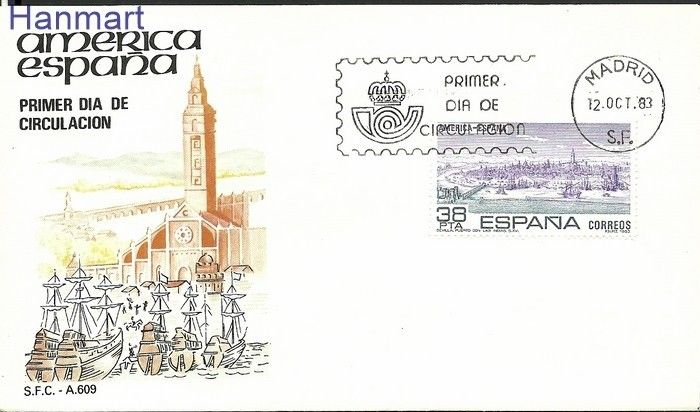 Znaczek Hiszpania 1983 Mi 2606 FDC