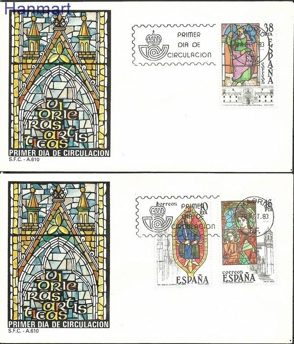 Znaczek Hiszpania 1983 Mi 2607-2609 FDC