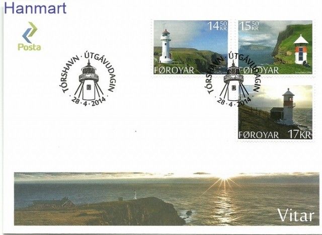 Znaczek Wyspy Owcze 2014 Mi 806-808 FDC