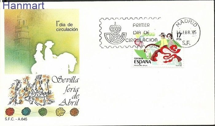 Znaczek Hiszpania 1985 Mi 2668 FDC