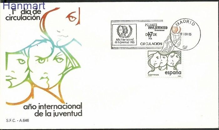 Znaczek Hiszpania 1985 Mi 2669 FDC