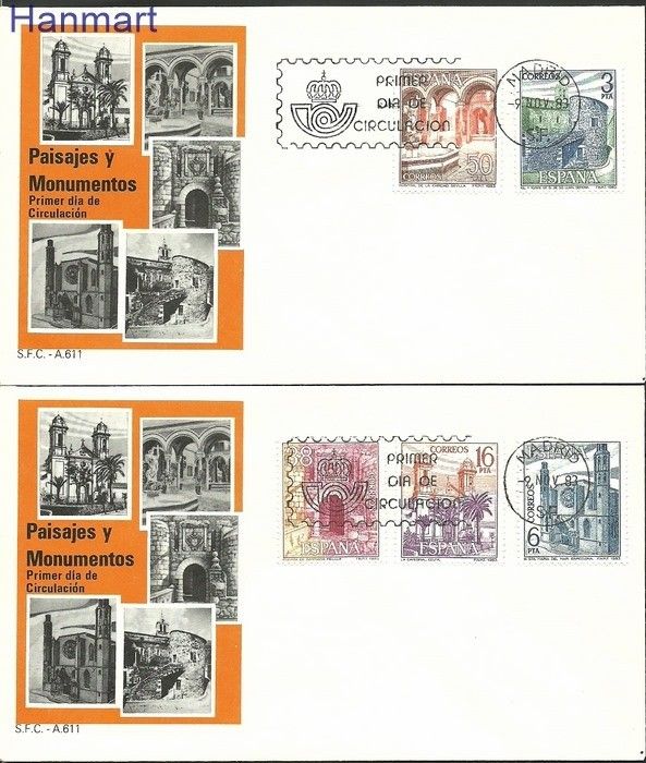 Znaczek Hiszpania 1983 Mi 2610-2614 FDC